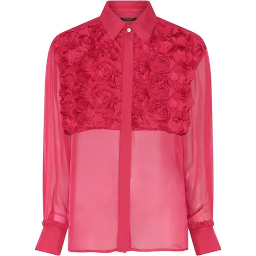 Chiffonbbasta Shirt with Roses , female, Sizes: XS - Bruuns Bazaar - Modalova