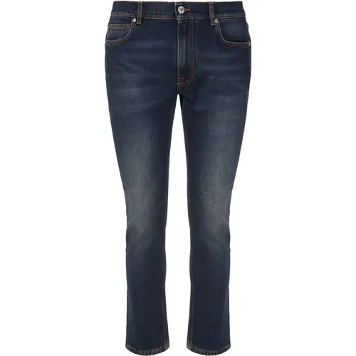 Dark Denim Elastic Cotton Jeans , male, Sizes: W34, W30, W35, W31, W32, W36, W33 - Mauro Grifoni - Modalova