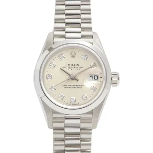 Pre-owned Metal watches , female, Sizes: ONE SIZE - Rolex Vintage - Modalova