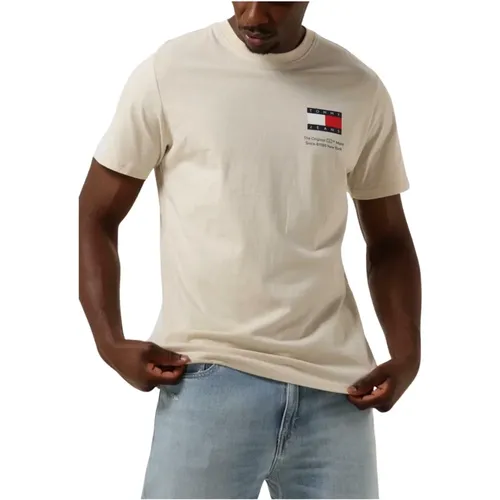 Herren Polo & T-Shirts Slim Essential Flag Tee , Herren, Größe: 2XL - Tommy Jeans - Modalova