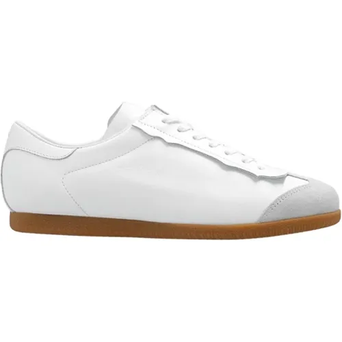 Weiße und graue Ledersneaker , Herren, Größe: 44 EU - Maison Margiela - Modalova