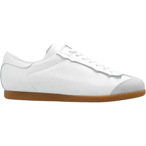 Weiße und graue Ledersneaker - Maison Margiela - Modalova