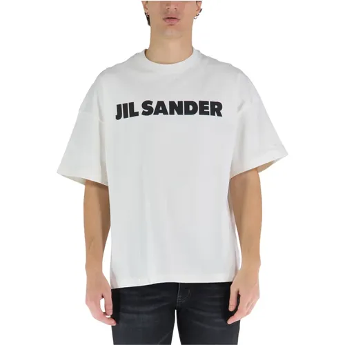 Men`s Cotton T-Shirt with Relaxed Fit , male, Sizes: L - Jil Sander - Modalova