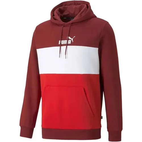 Ess+ Colorblock Hoodie , Herren, Größe: L - Puma - Modalova