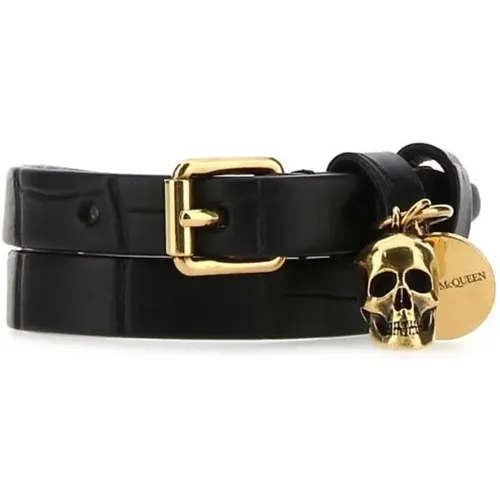 Elegant Leather Bracelet , female, Sizes: ONE SIZE - alexander mcqueen - Modalova