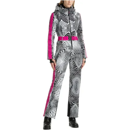 Abstract Multicolour Ski Suit with Zip , female, Sizes: S - Emporio Armani EA7 - Modalova