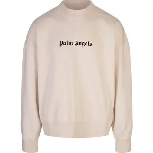 Crew-neck Sweatshirt with Logo Print , male, Sizes: S, 2XL, L, XS, M, XL - Palm Angels - Modalova