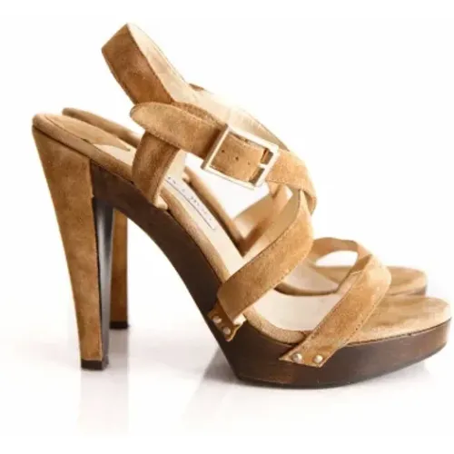 Pre-owned Suede sandals , female, Sizes: 7 UK - Jimmy Choo Pre-owned - Modalova