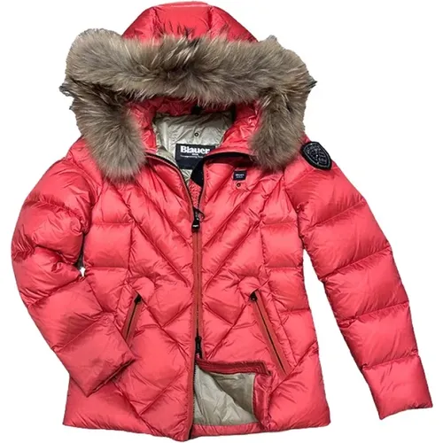 Alicia Coral Hooded Puffer Jacket , male, Sizes: 2XL, L - Blauer - Modalova
