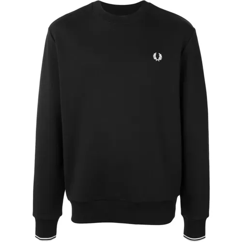 Schwarzer Logo Rundhalspullover - Fred Perry - Modalova