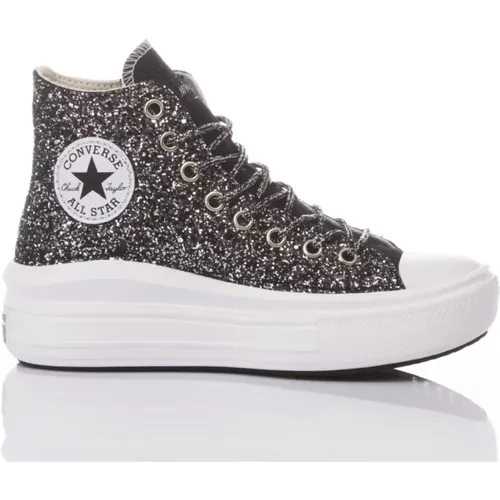 Handmade Black Sneakers for Women , female, Sizes: 4 1/2 UK, 4 UK, 3 UK, 5 UK, 3 1/2 UK, 2 UK - Converse - Modalova