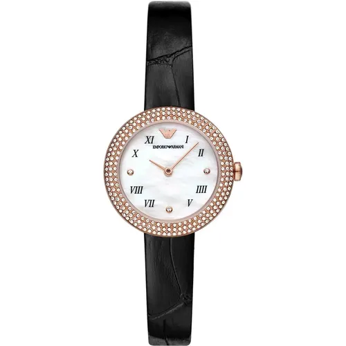 Rose Gold Womens Watch Contemporary Style , female, Sizes: ONE SIZE - Emporio Armani - Modalova