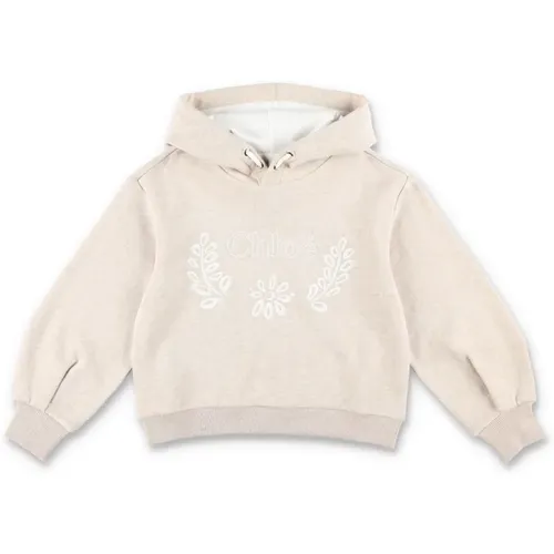 Beiger Strick Logo Hoodie Aw24 - Chloé - Modalova