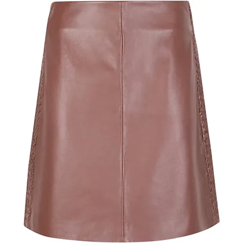 Leather Mini Skirt , female, Sizes: 2XS, 3XS, 4XS, XS - Max Mara Weekend - Modalova