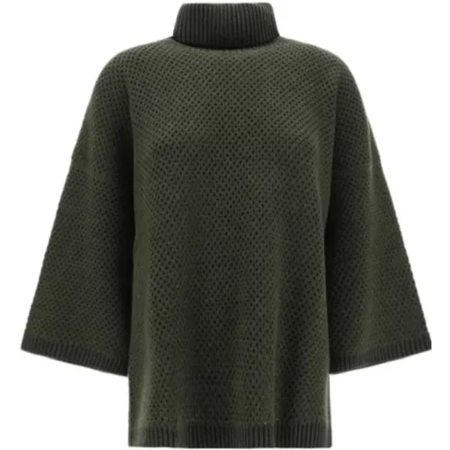 Khaki Cut-Out Sweater , Damen, Größe: S - Fabiana Filippi - Modalova