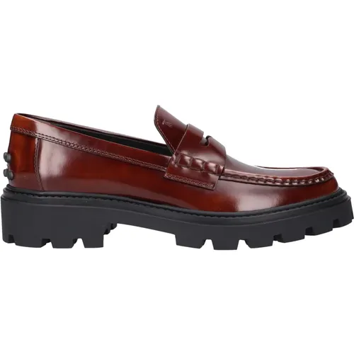 Loafer W08J0 Calf Leather , female, Sizes: 6 UK, 8 UK, 4 1/2 UK, 3 UK, 5 1/2 UK, 5 UK, 6 1/2 UK, 7 UK - TOD'S - Modalova