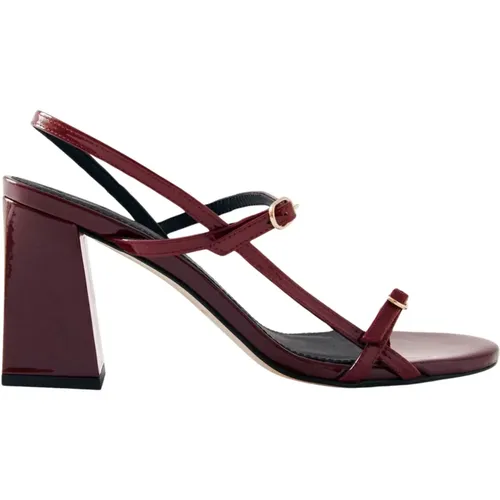 Elyn Onix Burgundy Leather Sandals - ALOHAS - Modalova