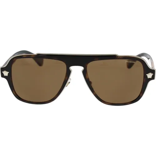 La Sonnenbrille mit einheitlichen Gläsern - Versace - Modalova