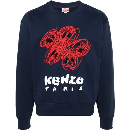 Varsity Drawn Sweatshirt , male, Sizes: XL - Kenzo - Modalova