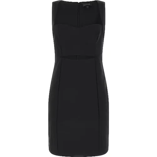 Schwarzes ärmelloses Kleid mit Reißverschluss , Damen, Größe: 3XL - Guess - Modalova