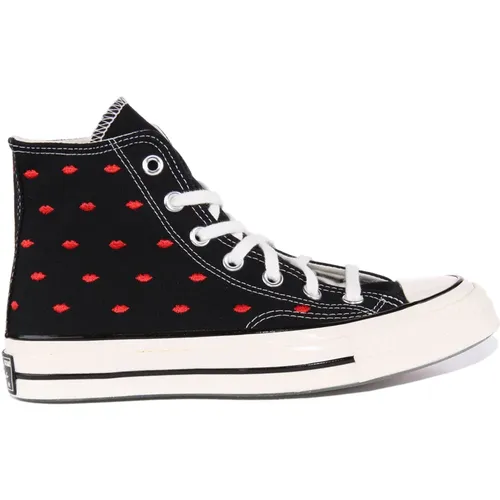 Lips Print Canvas Sneakers Women , female, Sizes: 3 1/2 UK, 4 1/2 UK, 4 UK, 6 UK, 3 UK, 2 UK, 5 UK - Converse - Modalova