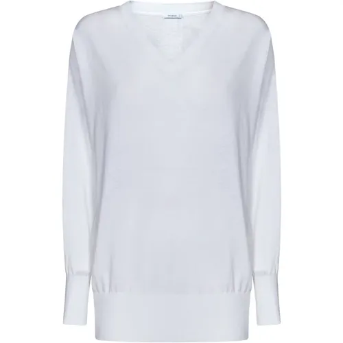 Ribbed V-Neck Sweater , female, Sizes: XS, M, S - Malo - Modalova