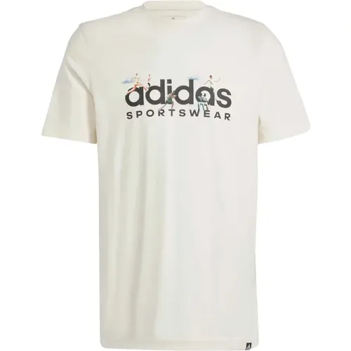 Landschaft T-Shirt , Herren, Größe: S - Adidas - Modalova