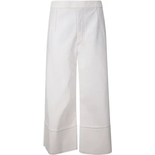 Cotton Trousers with Contrasting Stitching , female, Sizes: S, 2XS, XS - Jejia - Modalova