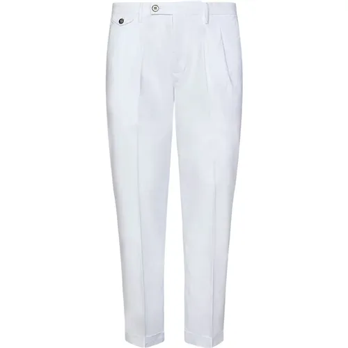 Slim Fit Trousers with Double Pleats , male, Sizes: W33, W40, W32, W35, W34, W38 - Michael Coal - Modalova