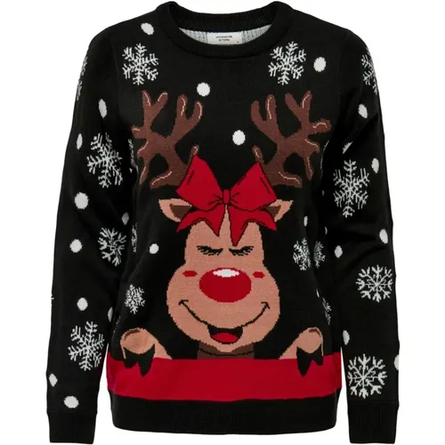 Christmas Jacquard Sweater for Women , female, Sizes: L, S - Jacqueline de Yong - Modalova