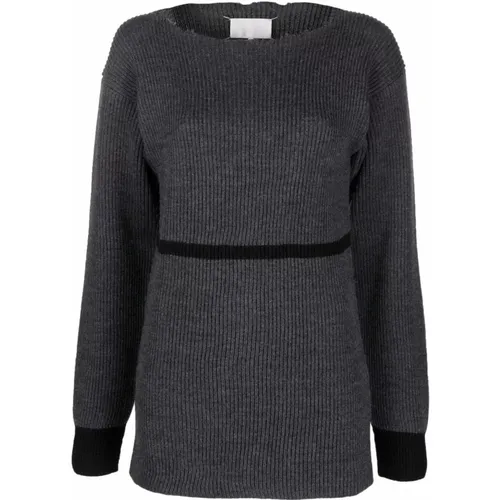 Grey Wool Sweater , female, Sizes: XS, S - Maison Margiela - Modalova