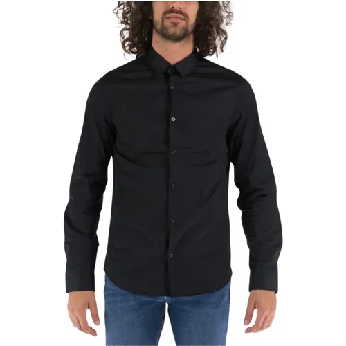 Slim-Fit Popeline Shirt , male, Sizes: M, S, XL - Armani Exchange - Modalova