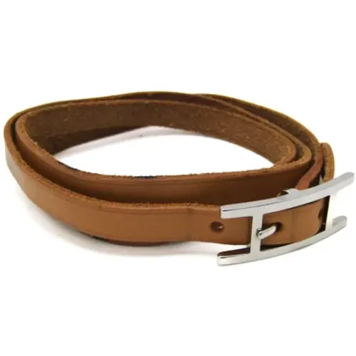 Pre-owned Leather bracelets , female, Sizes: ONE SIZE - Hermès Vintage - Modalova