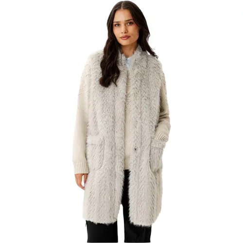 Faux Fur Vest Grey , female, Sizes: L, M, 2XL, S, XL - IN Front - Modalova