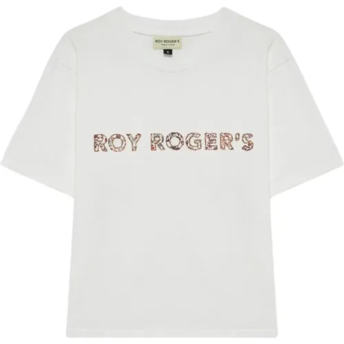 Liberty Flower besticktes T-Shirt - Roy Roger's - Modalova