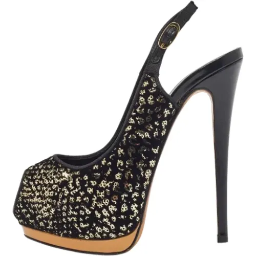 Pre-owned Velvet sandals , female, Sizes: 4 UK - Giuseppe Zanotti Pre-owned - Modalova