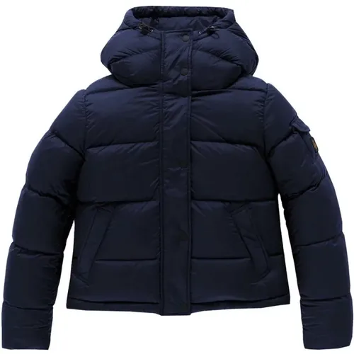 Kurze Nylon Steppjacke mit Kapuze - RefrigiWear - Modalova