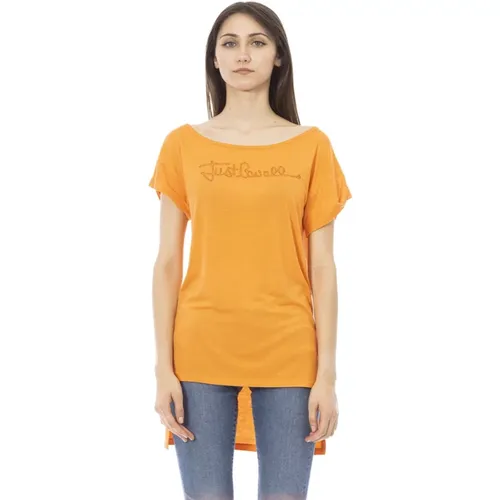 Strandkleidung T-Shirt Langarm Rundhals , Damen, Größe: L - Just Cavalli - Modalova