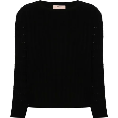 Nero Pullover Sweater , female, Sizes: L, M, S, XS - Twinset - Modalova