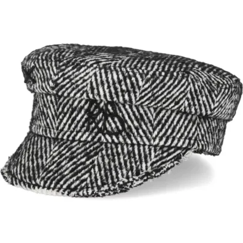 Schwarzer Bucket Hat mit Besticktem Logo , Damen, Größe: S - Ruslan Baginskiy - Modalova