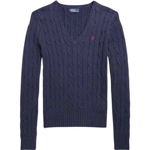 Dunkelblauer Slim Fit Pullover mit Logo - Ralph Lauren - Modalova