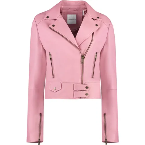 Sheep Leather Biker Jacket , female, Sizes: M, S, XS - pinko - Modalova
