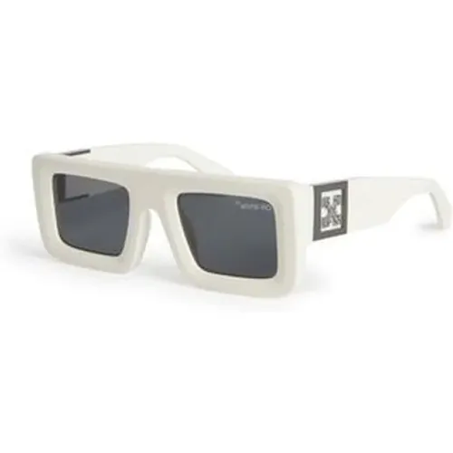 Off , Stylish Leonardo Sunglasses , unisex, Sizes: ONE SIZE - Off White - Modalova