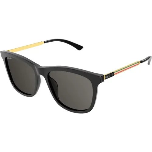 Sonnenbrille Gg1037Sk 001 schwarz gold grau , Herren, Größe: 55 MM - Gucci - Modalova