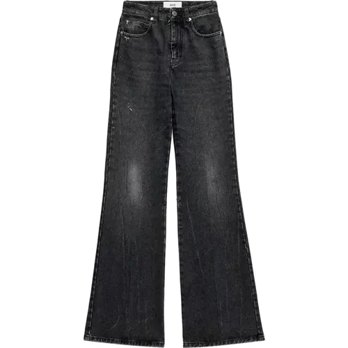 Schwarze Flare Fit Jeans Ami Paris - Ami Paris - Modalova