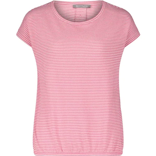 Casual-Shirt mit Gummizug , Damen, Größe: XL - Betty & Co - Modalova