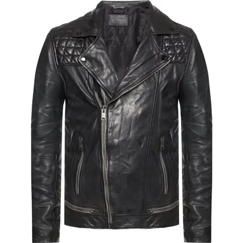 Conroy Leather Biker Lederjacke , Herren, Größe: XL - AllSaints - Modalova