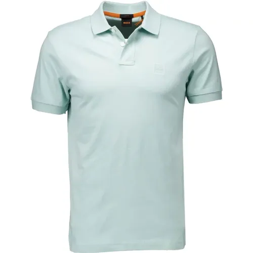 Stylish Mint Polo with Slim Fit and Short Sleeves , male, Sizes: M, L, 2XL, S, 3XL, XL - Boss Orange - Modalova