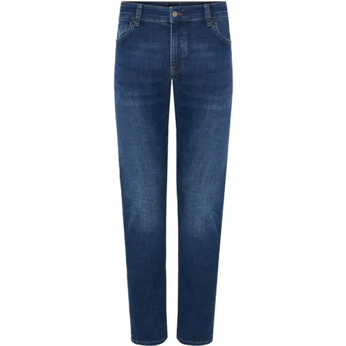 Blaue Gewaschene Denim Jeans , Herren, Größe: W36 - Boss - Modalova