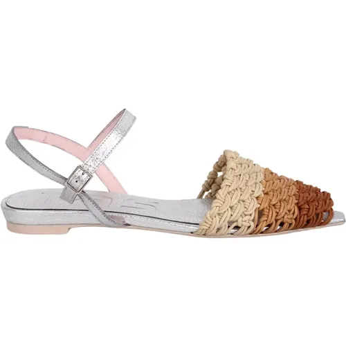 Flat Sandalen , Damen, Größe: 40 EU - Ras - Modalova